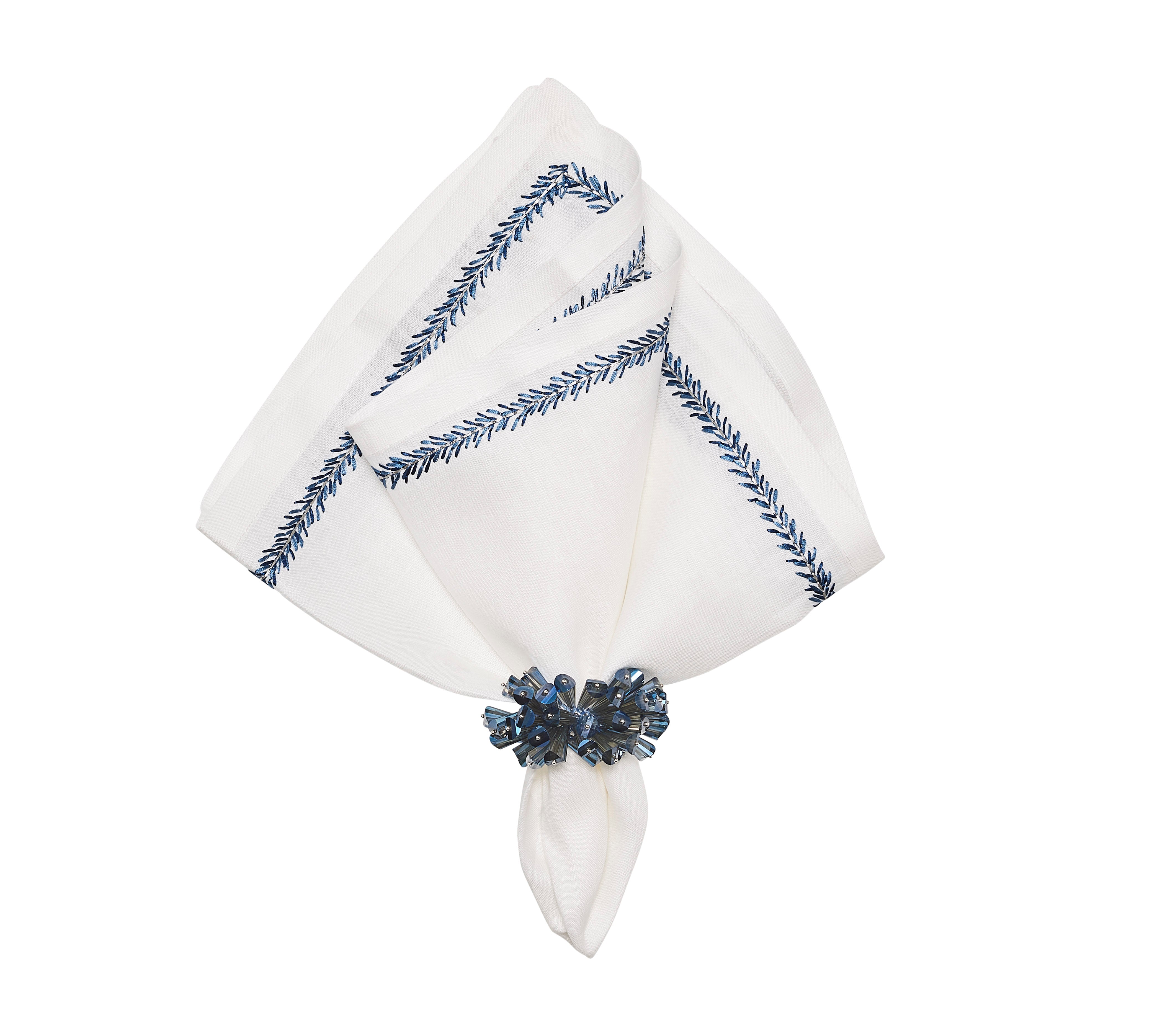 Dazzle Napkin Ring in Midnight, Set of 4