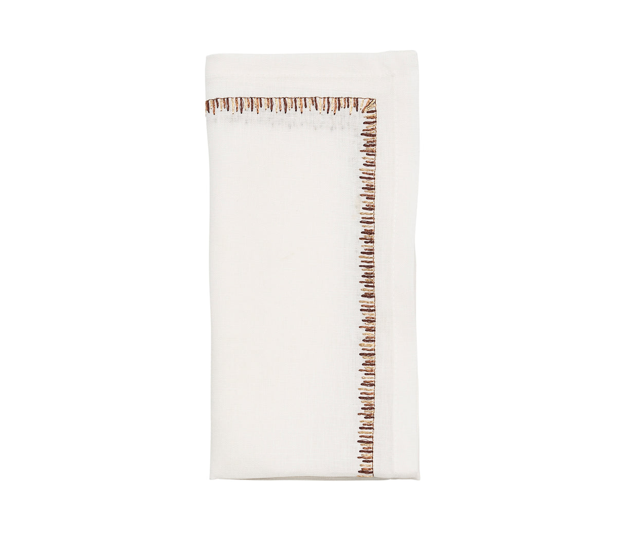 Filament Napkin in White & Brown, Set of 4