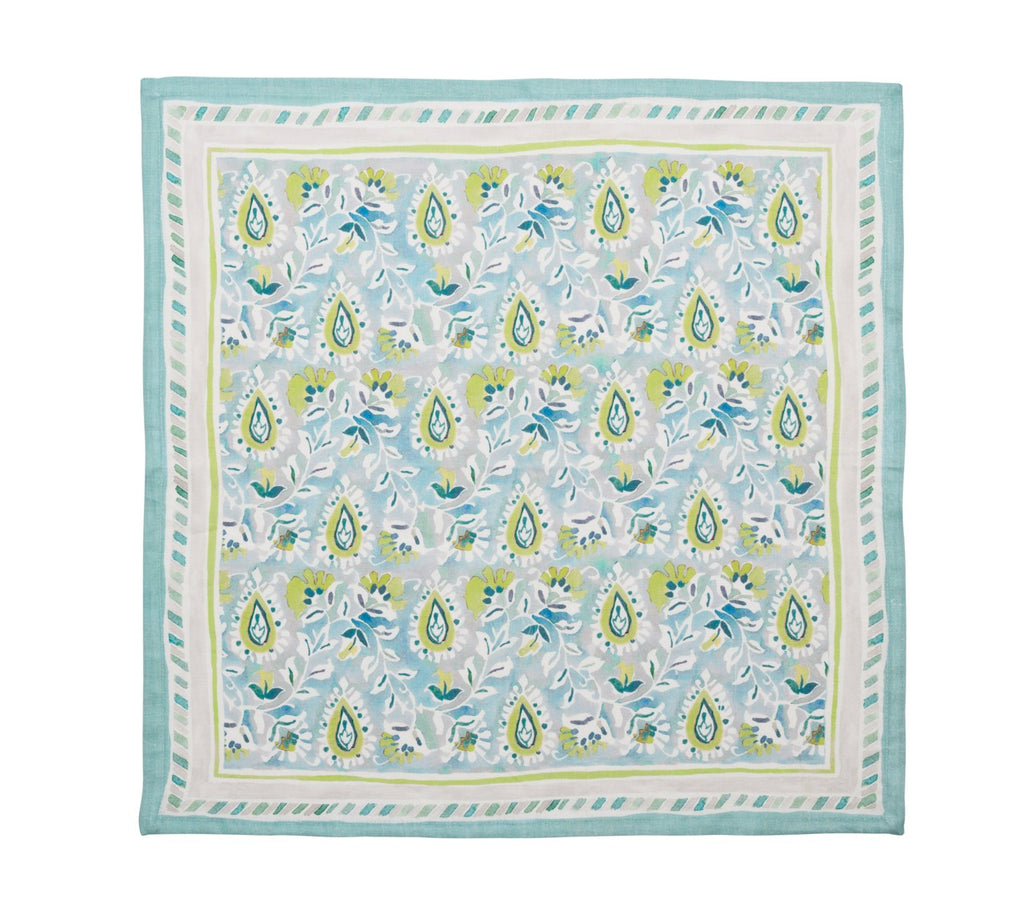 Mira Napkin in Seafoam & Green, Set of 4