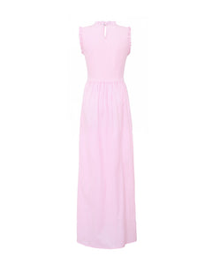 Nerina Maxi Dress in Pink & White Stripes
