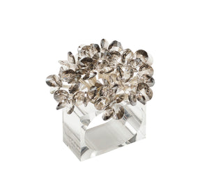 Aster Napkin Ring in Smoke, Set of 4