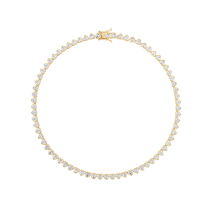 Heart Tennis Necklace