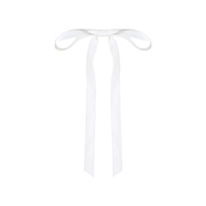 Aida Velvet Bow Barrette in Cream