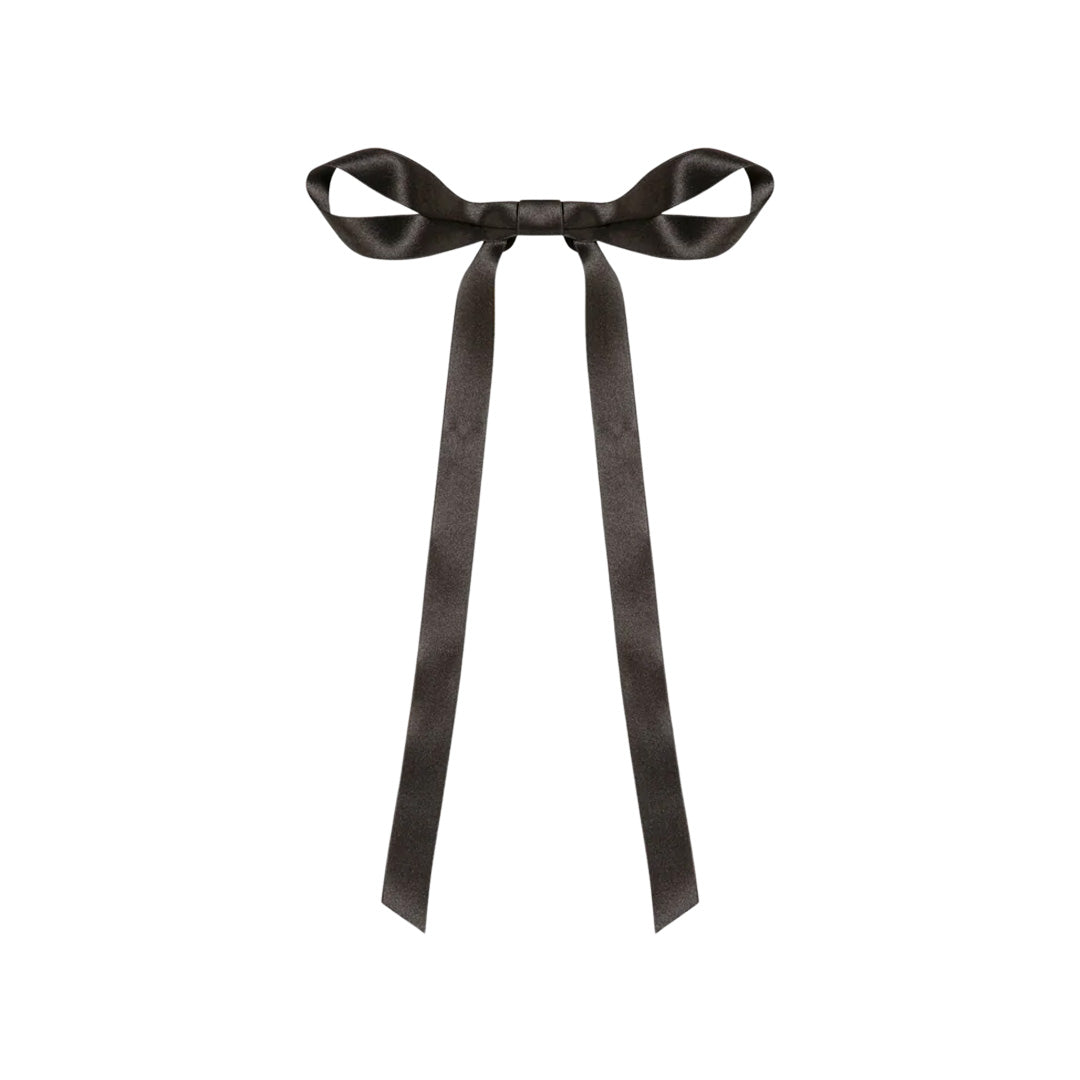 Gretta Bow Barrette in Black