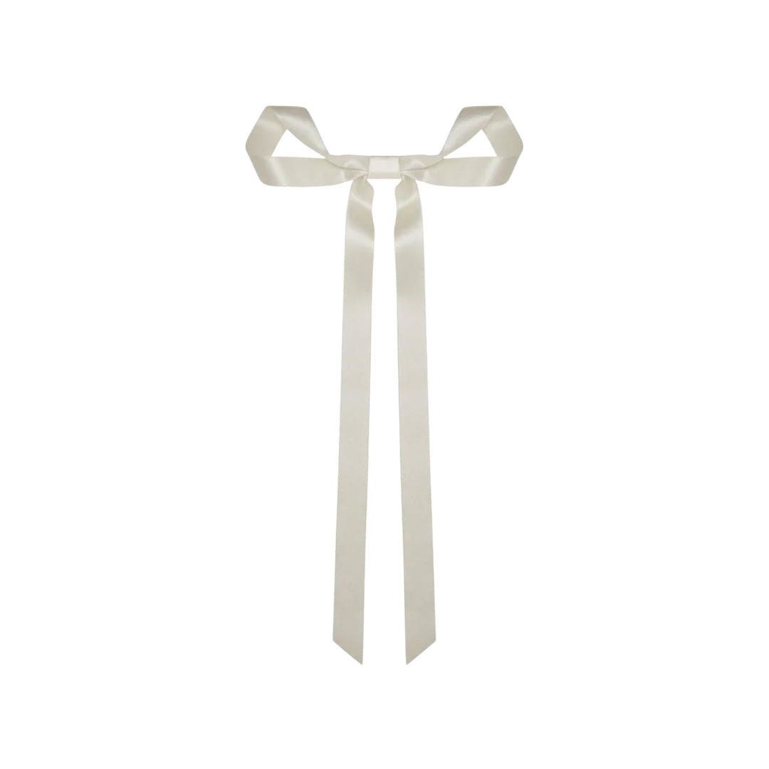 Gretta Bow Barrette in Cream