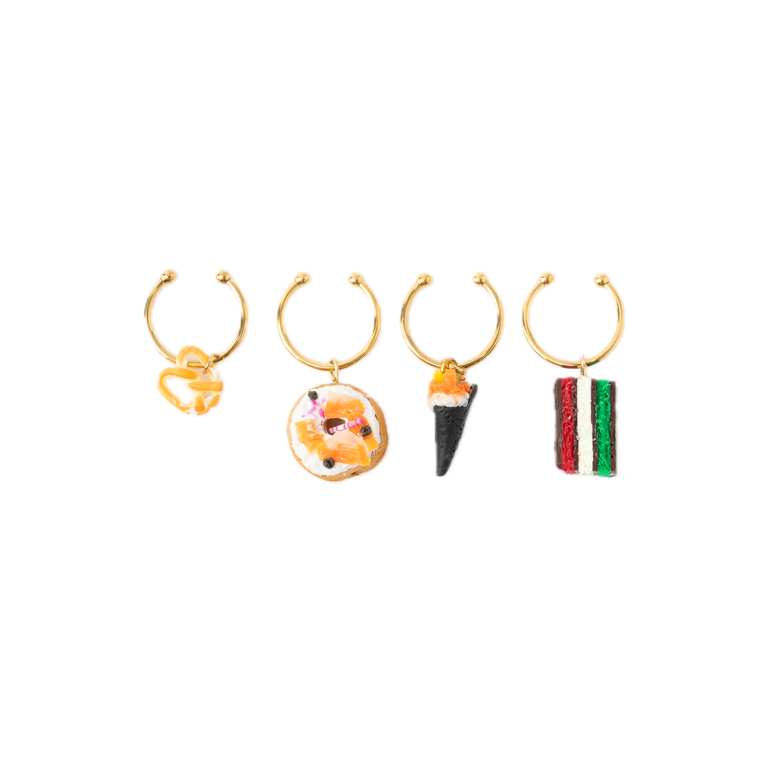 Foodie Wine Charm Bundle, Set of 4
