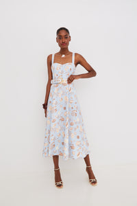 Calypso Dress in Seashell Sky