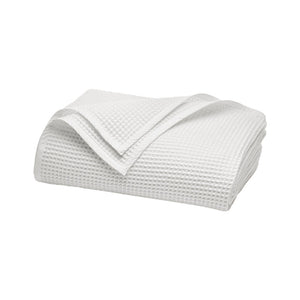 Waffle Bed Blanket in White