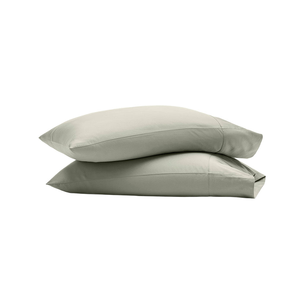 Percale Hemmed Pillowcase Set in Sageleaf