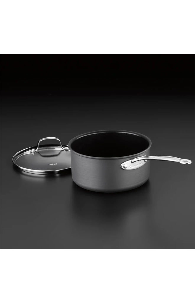 Chef's Classic® Non-Stick Hard Anodized 2 Quart Saucepan in Black