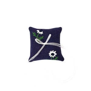 Manzanilla Ring Pillow in Navy