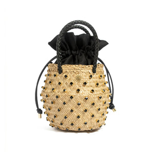 Nina Double Cotton Bag in Black