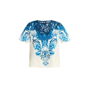 Morgan Lace Top in Grotto Flourish