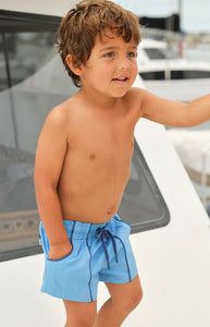 Boy’s Balboa Blue Panelled Boardie