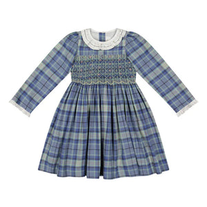Heidi Blue Tartan Smocked Dress