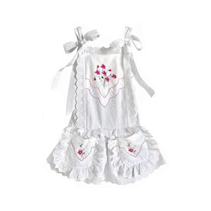 Heirloom Handkerchief Drop-Waist Dress in Magenta Floral Bouquet, 2T