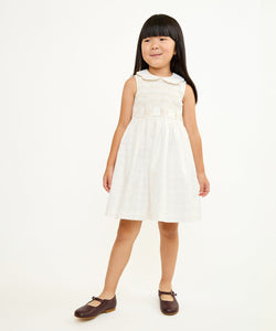 Olive Dress in Cream Windowpane