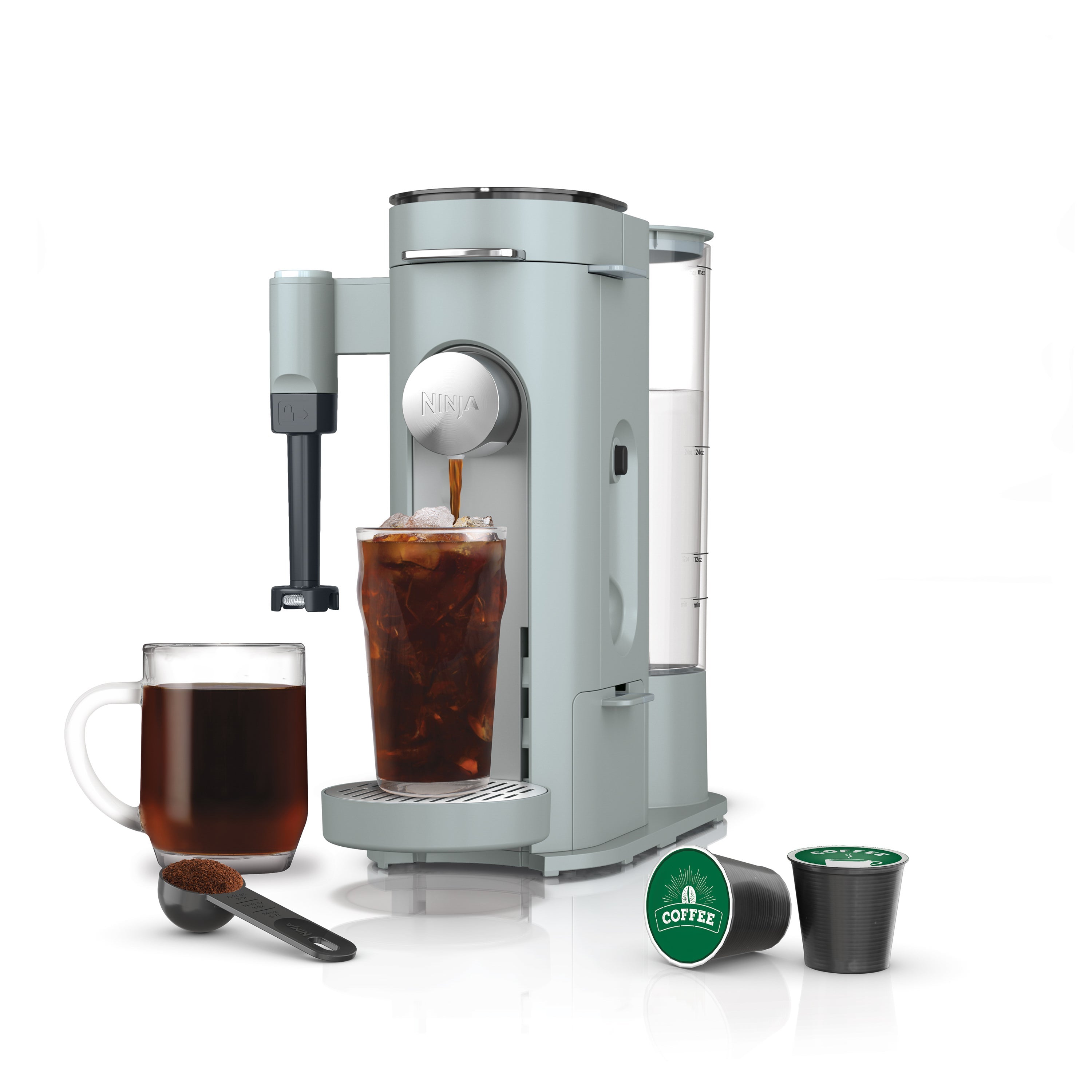 Single-Serve Pods & Grounds Specialty Coffee Maker in Glacier Blue