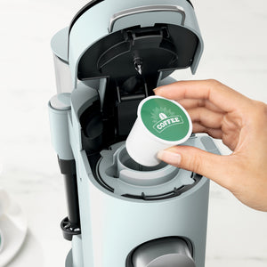 Single-Serve Pods & Grounds Specialty Coffee Maker in Glacier Blue