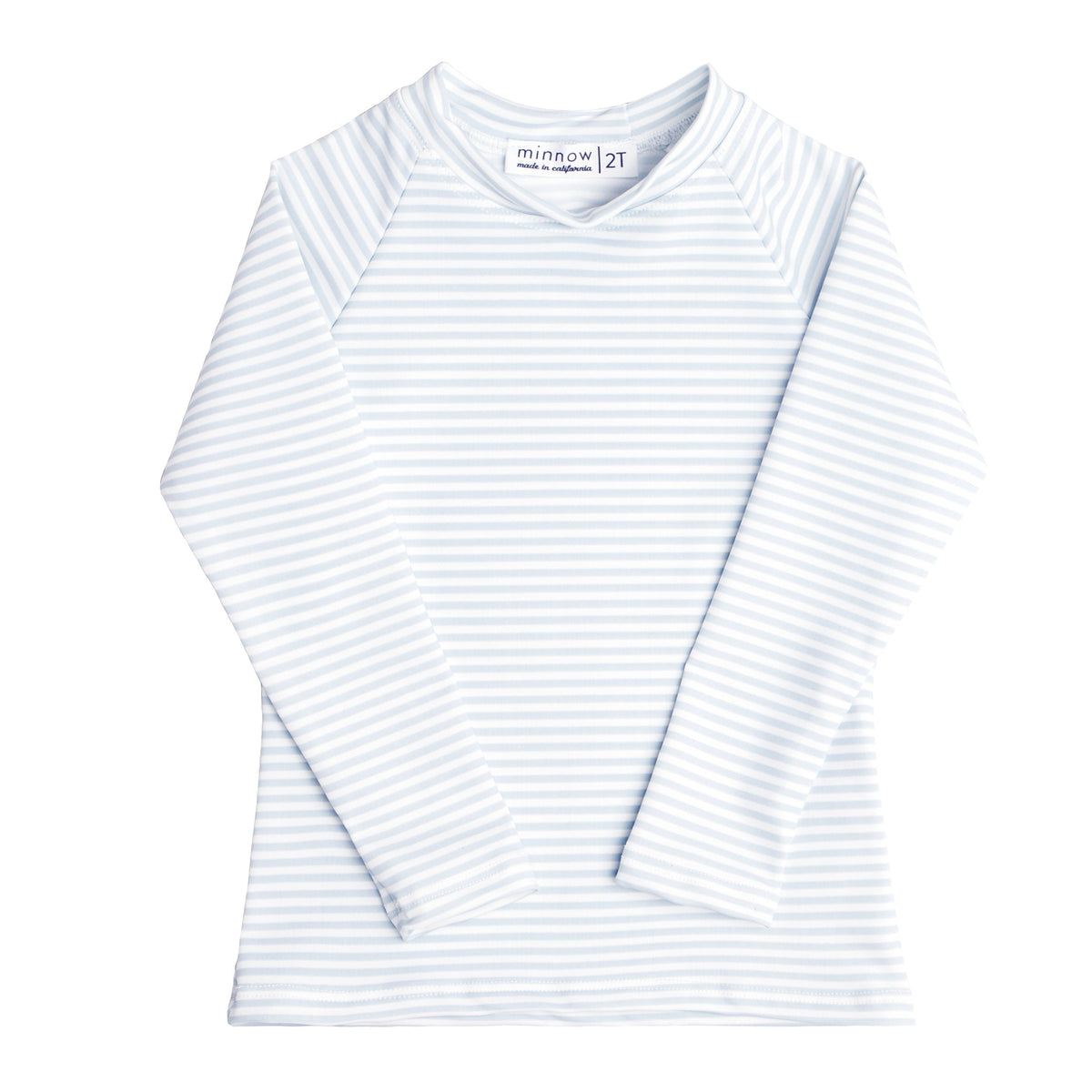 Unisex Rashguard in Powder Blue Stripe