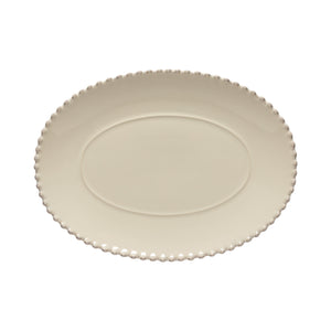 Pearl Collection Oval Platter 14" in Cream