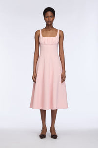 Collins Dress in Light Pink Single Wool Crepe