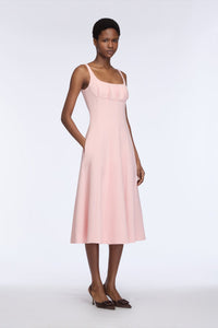 Collins Dress in Light Pink Single Wool Crepe
