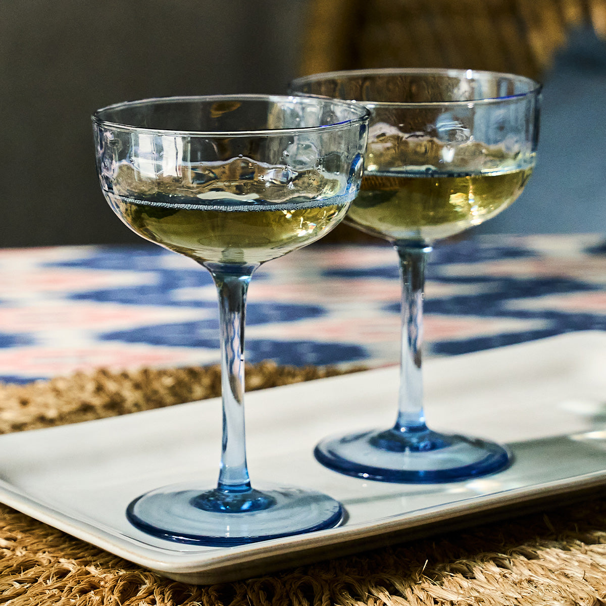 Puro Cocktail Coupe in Chambray, Set of 2
