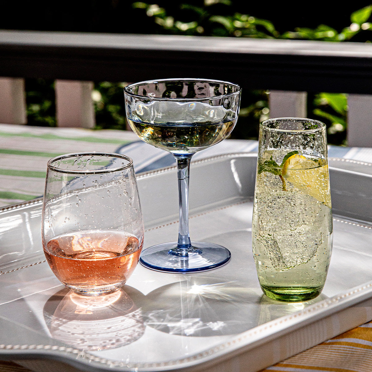 Puro Cocktail Coupe in Chambray, Set of 2