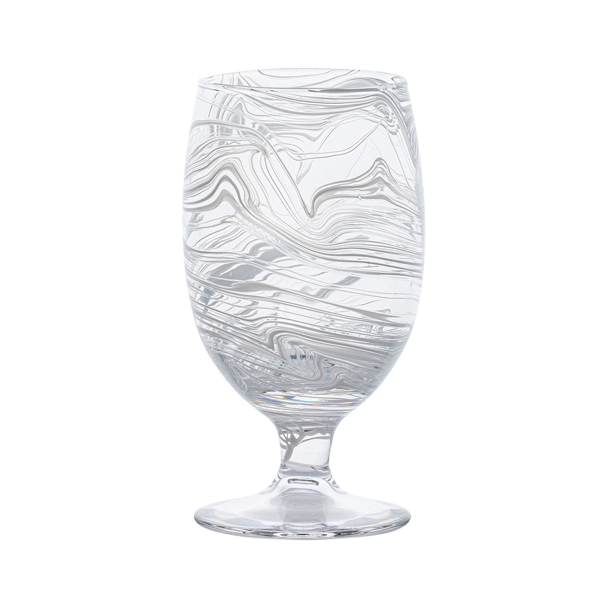 Puro Marbled Goblet in White