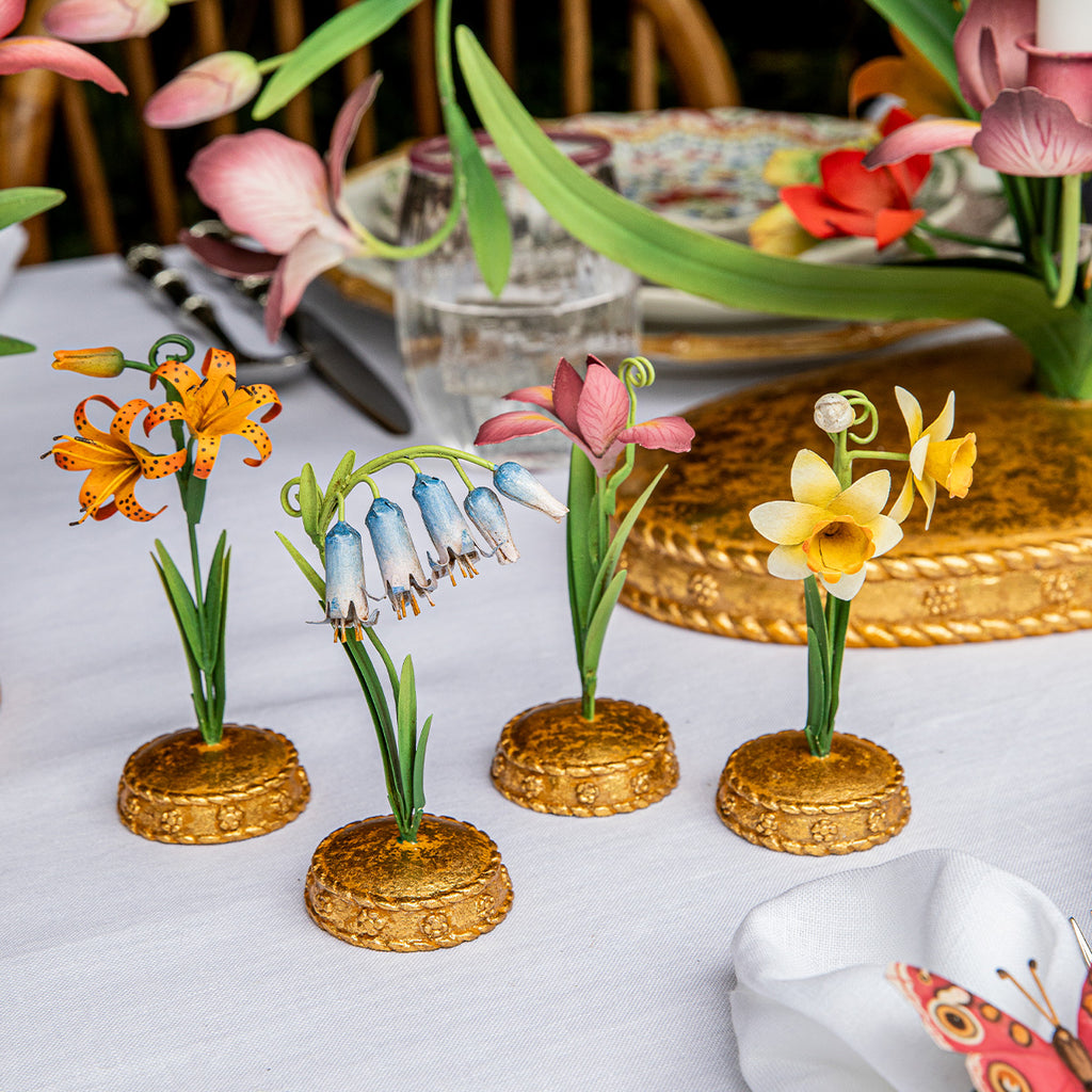 Meadow Walk Tiger Lily Place Card Holder in Orange