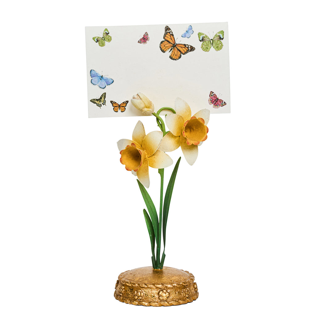 Meadow Walk Daffodil Place Card Holder in Yellow