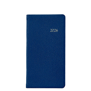 2026 6" Goatskin Leather Pocket Datebook