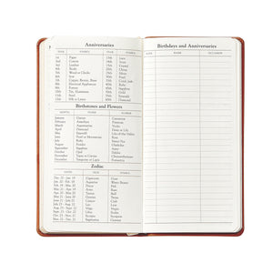 2026 6" Pocket Datebook in Wine Pebble Grain Leather