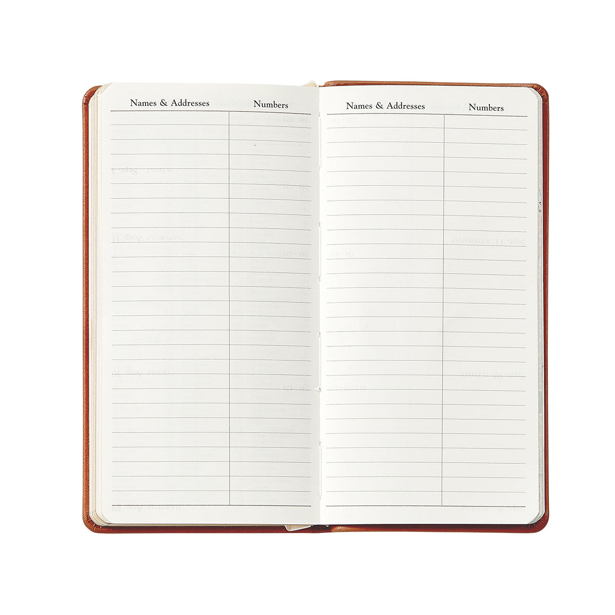 2026 6" Pocket Datebook in Wine Pebble Grain Leather