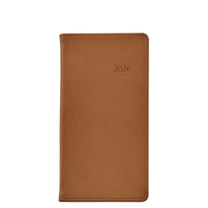 2026 6" Traditional Leather Pocket Datebook