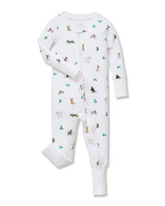 Baby’s Pima Peekaboo Romper in Jingle Paws
