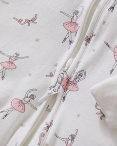 Baby’s Pima Peekaboo Romper in Sugar Plum Fairy