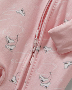 Baby’s Pima Peekaboo Romper in Winter Skates
