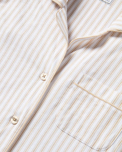 Men’s Pima Pajama Set in Camel Ticking