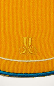 Medallion Placemats in Solid Yellow, Set of 2