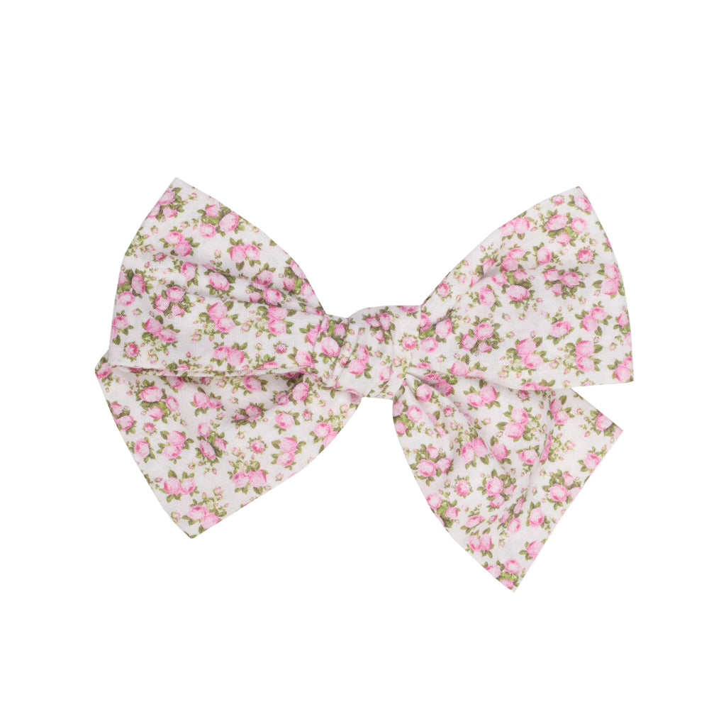 Flower Pink Bow Clip