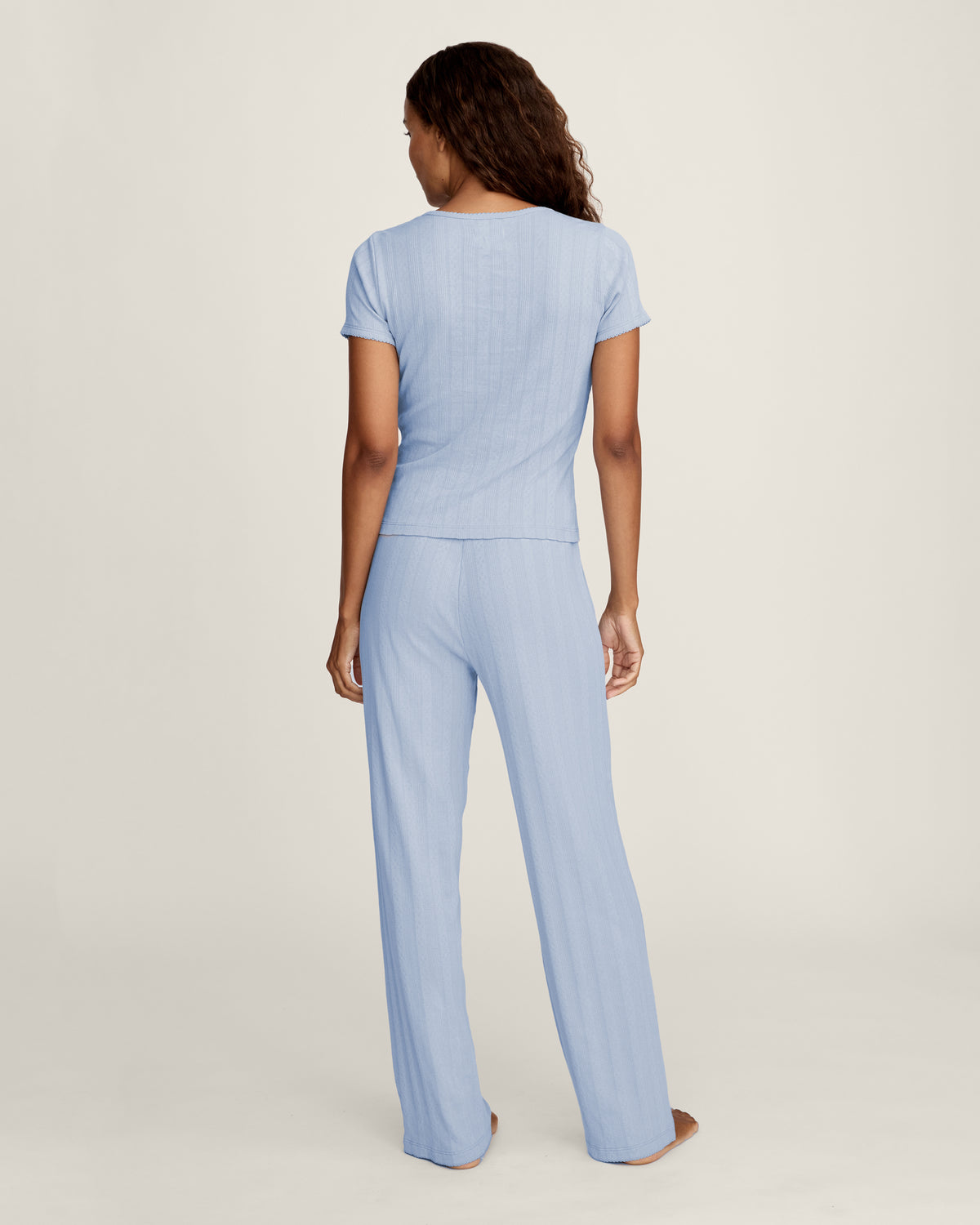 Pointelle Pant in Periwinkle