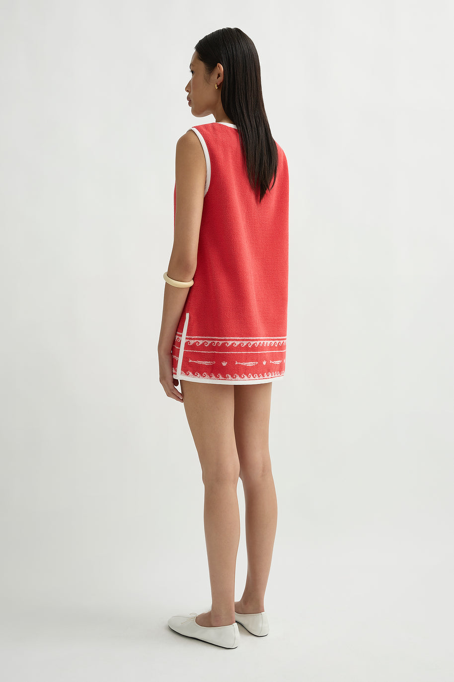 Cody Tunic in Red Ivory Fish