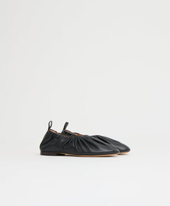 Ruched Ballerina in Black