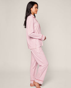 Women’s Pima Pajama Set in Antique Red Ticking
