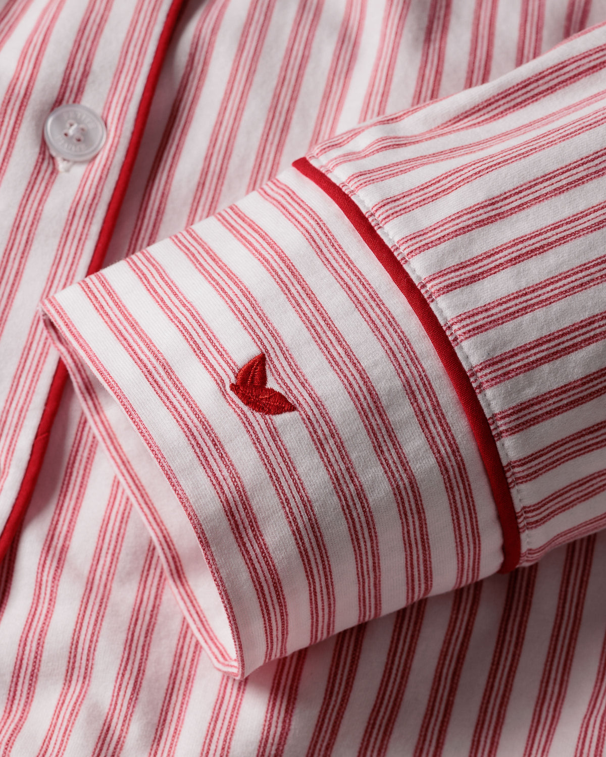 Women’s Pima Pajama Set in Antique Red Ticking