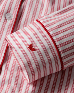 Women’s Pima Pajama Set in Antique Red Ticking