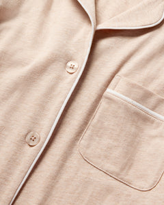 Women’s Pima Pajama Set in Camel