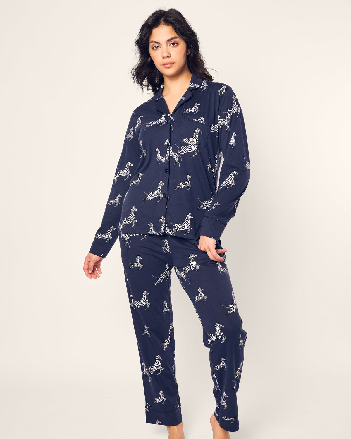 Women’s Pima Pajama Set in Zèbre de Nuit